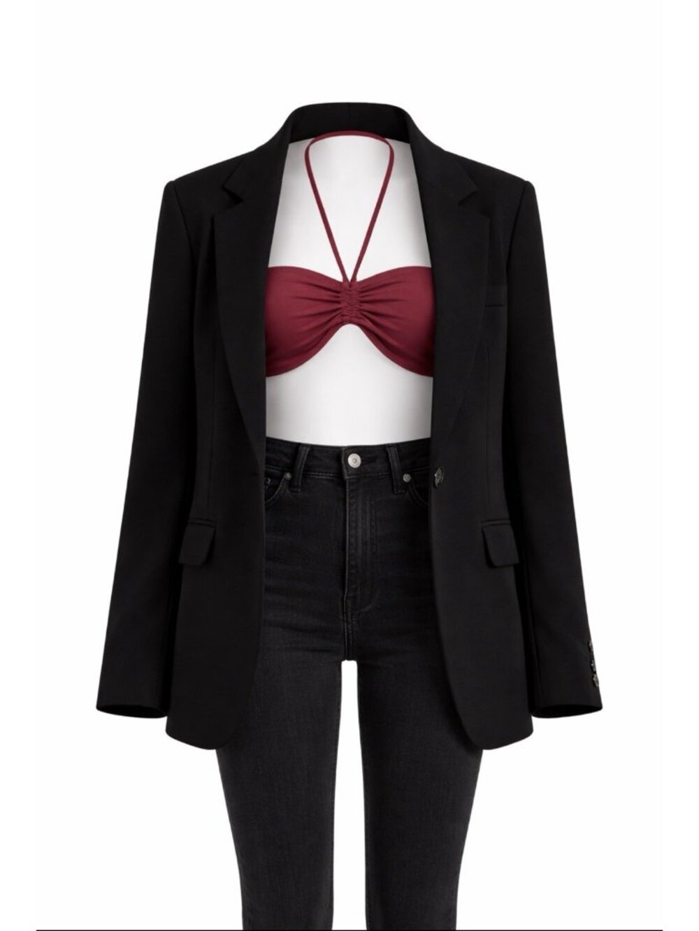 Susana Monaco Crop Top Womens XS Wild Berry Tube Camisole Tank Swim NWT $118